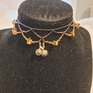 Anklet With Itsy Bitsy Seed Beads And 3 Sets Of Bells